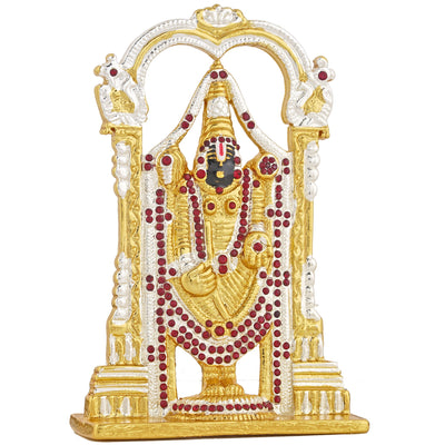 Estele Gold - Rhodium Plated Lord Balaji Idol