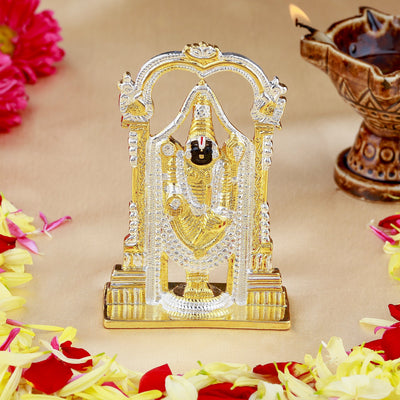 Estele Gold - Rhodium Plated Spiritual Tirupathi Balaji Idol