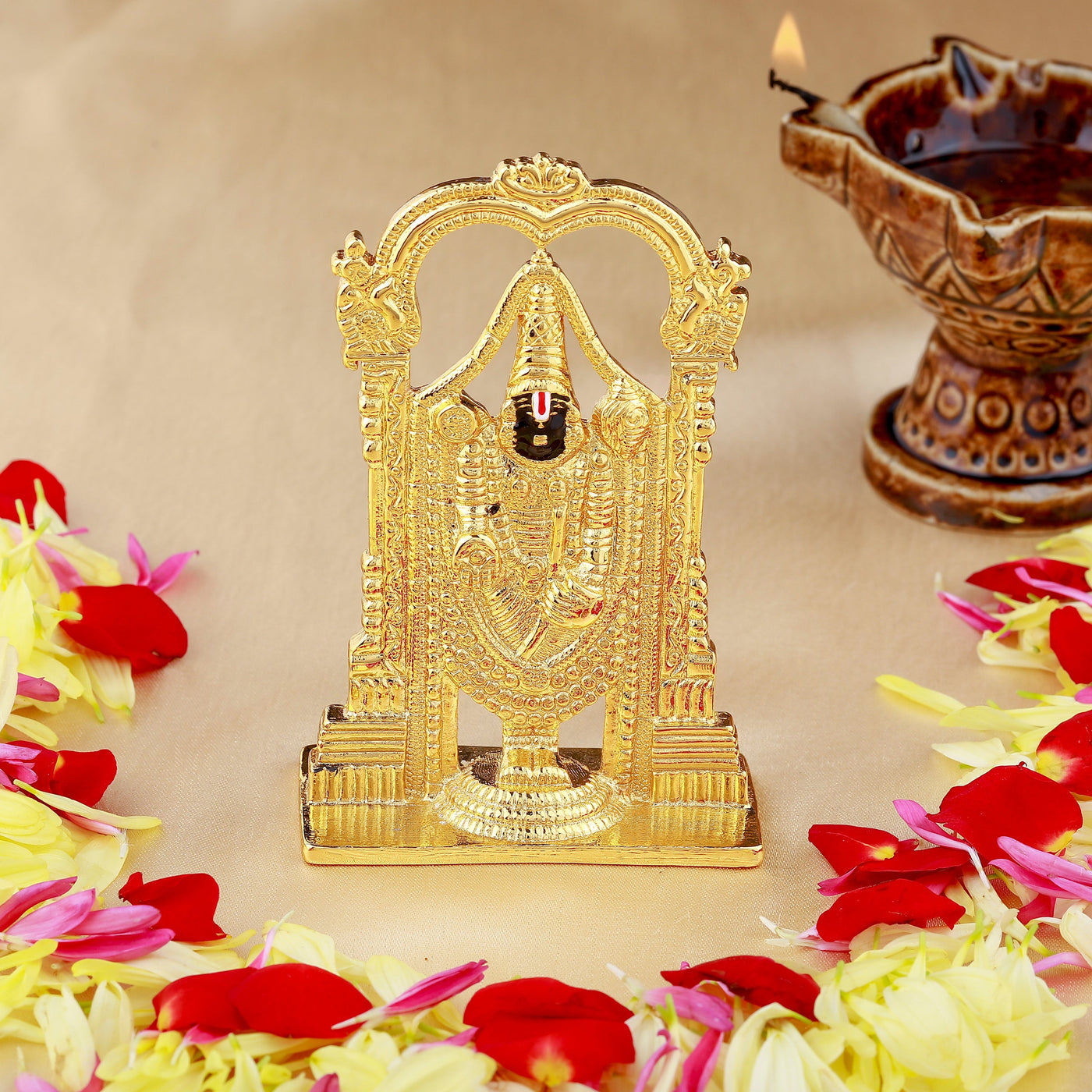 Estele Gold Plated Spiritual Tirupathi Balaji Idol