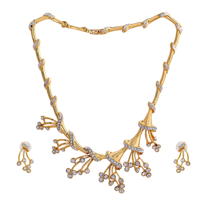 Stylish Gold and Silver plated Eternal Garden Necklace