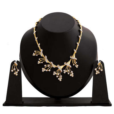 Stylish Gold and Silver plated Eternal Garden Necklace