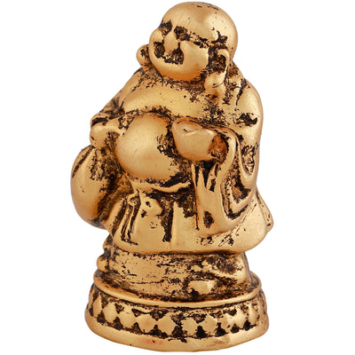 Estele Gold Plated Decorative Laughing Buddha Idol