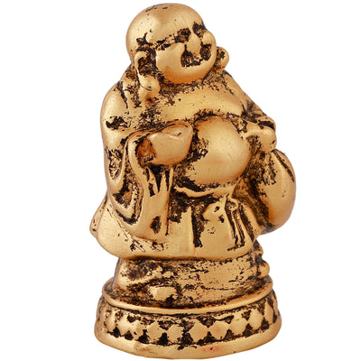 Estele Gold Plated Decorative Laughing Buddha Idol