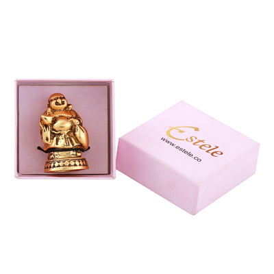 Estele Gold Plated Decorative Laughing Buddha Idol