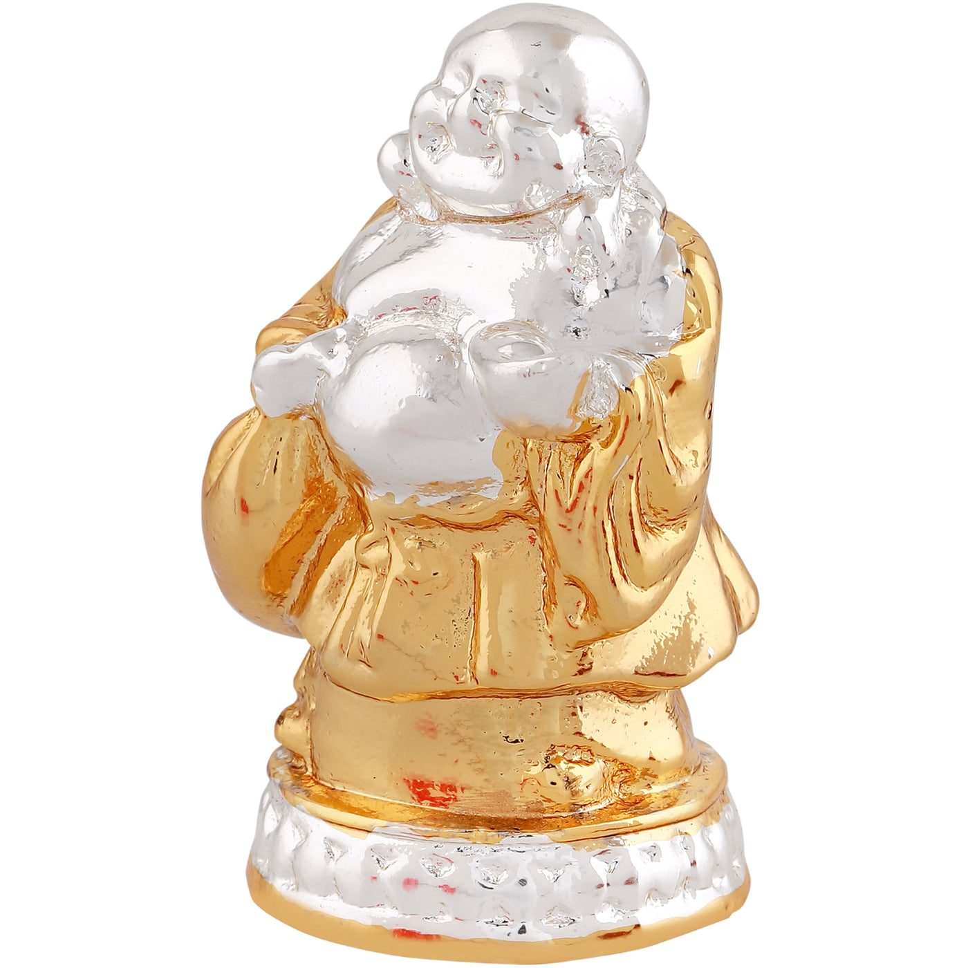 Estele Gold - Rhodium Plated Decorative Laughing Buddha Idol