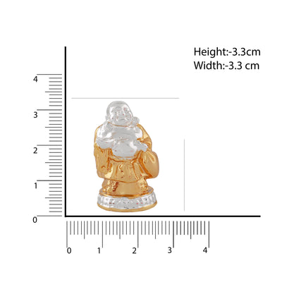 Estele Gold - Rhodium Plated Decorative Laughing Buddha Idol