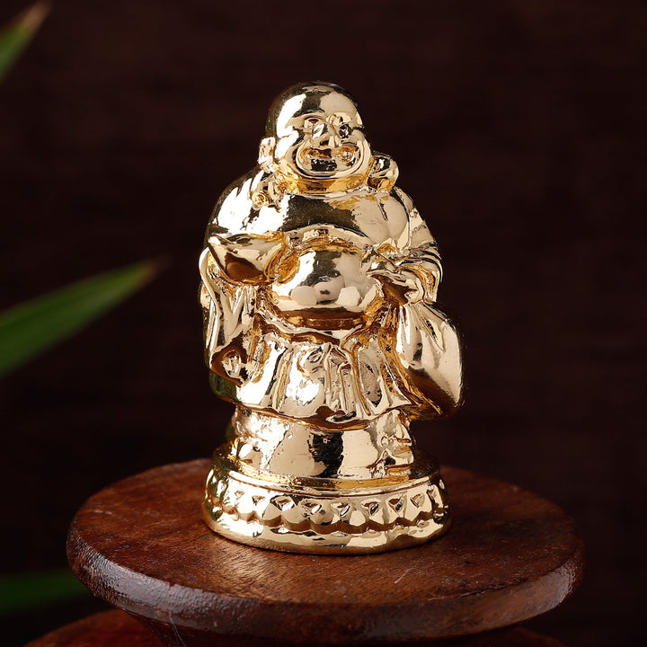Estele Gold Plated Decorative Laughing Buddha Idol