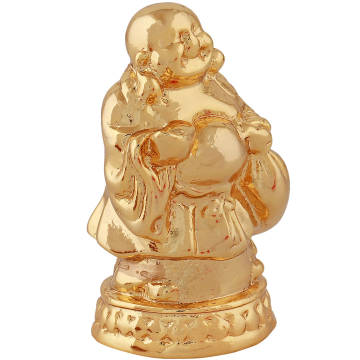 Estele Gold Plated Decorative Laughing Buddha Idol