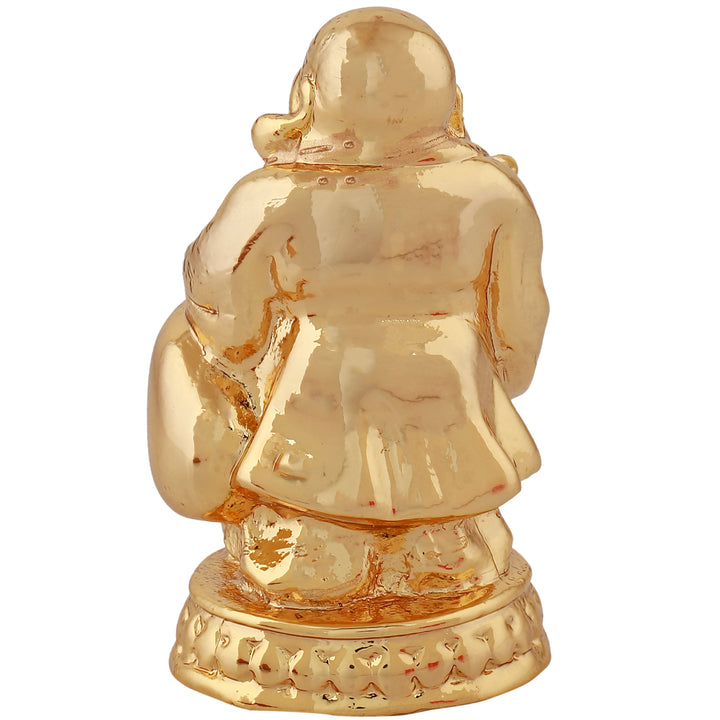 Estele Gold Plated Decorative Laughing Buddha Idol