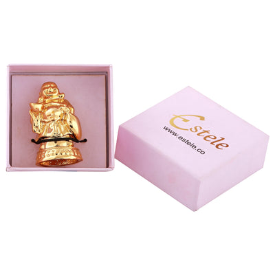 Estele Gold Plated Decorative Laughing Buddha Idol