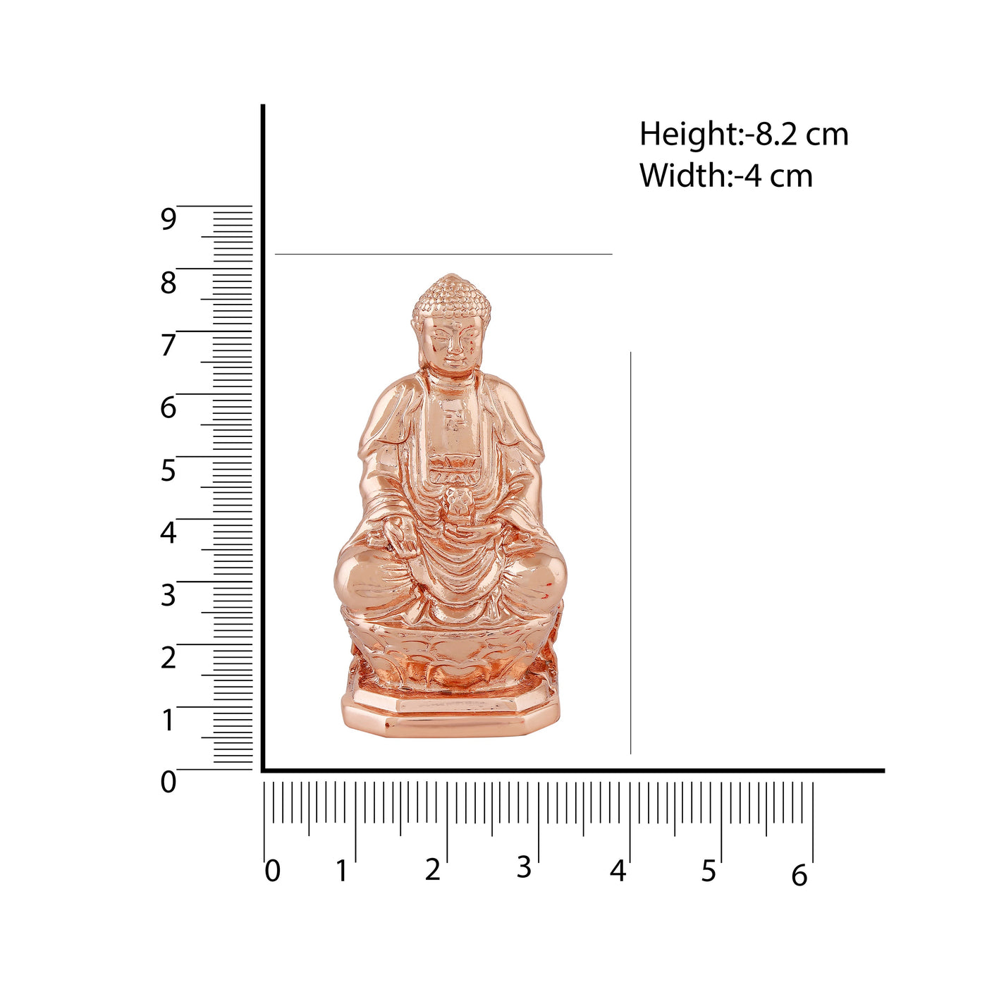 Estele Rose Gold Plated Decorative Meditating Gautam Buddha Idol