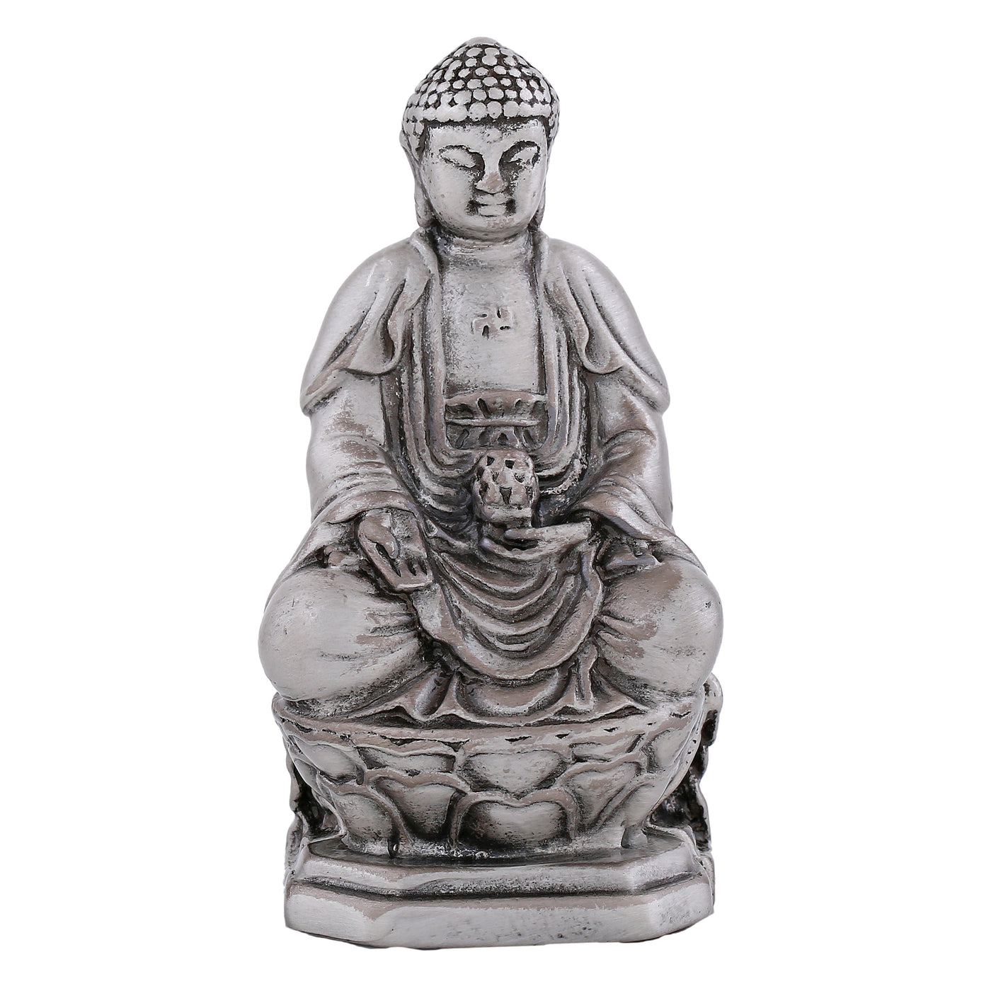 Estele Rhodium Plated Decorative Meditating Gautam Buddha Idol