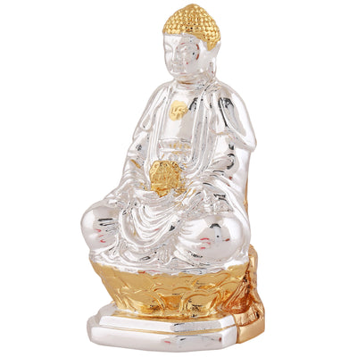 Estele Gold- Rhodium Plated Decorative Laughing Buddha Idol