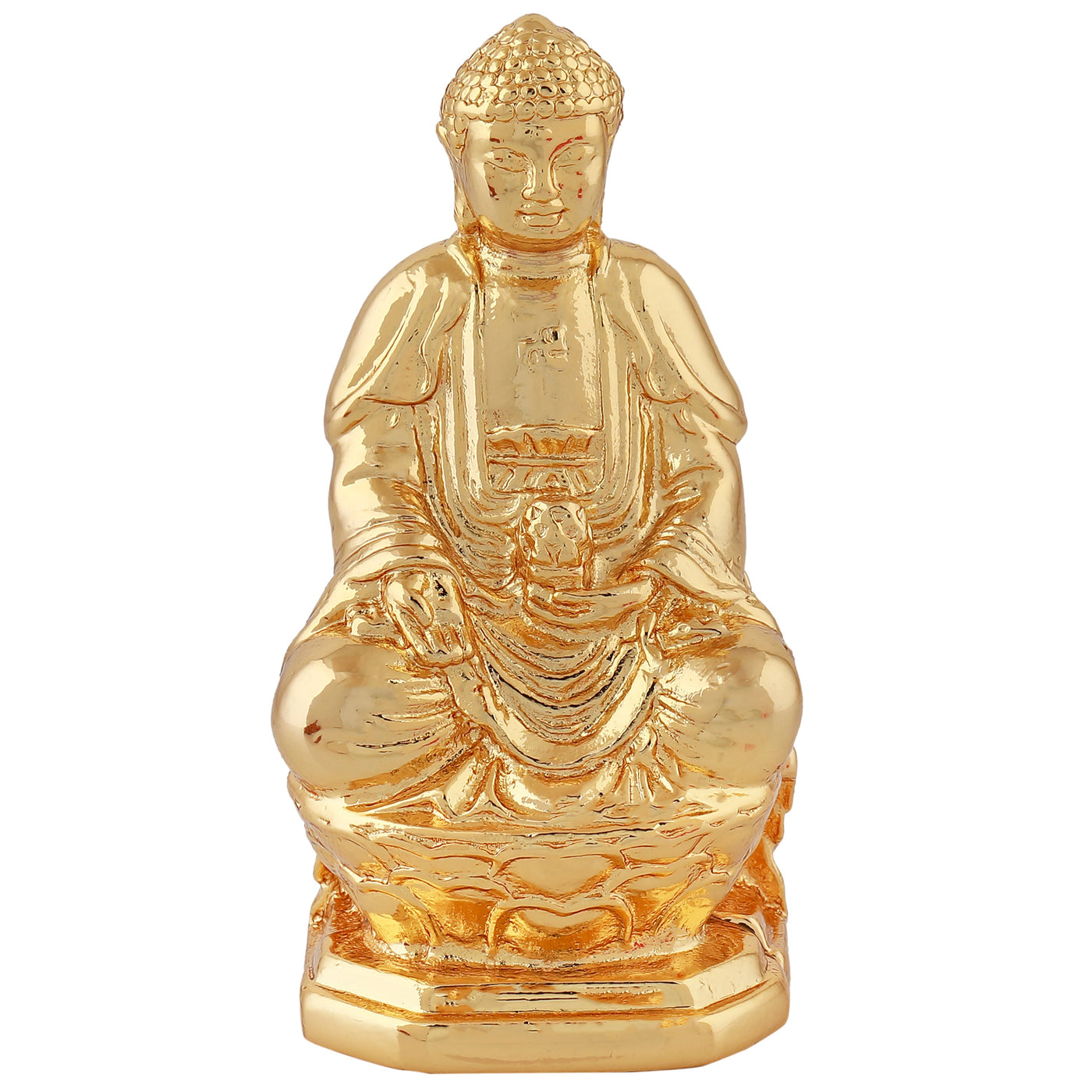 Estele Gold Plated Decorative Meditating Gautam Buddha Idol