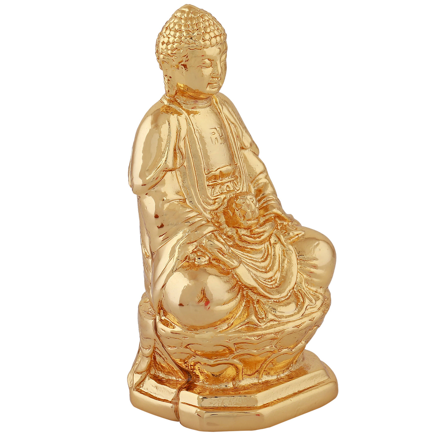 Estele Gold Plated Decorative Meditating Gautam Buddha Idol