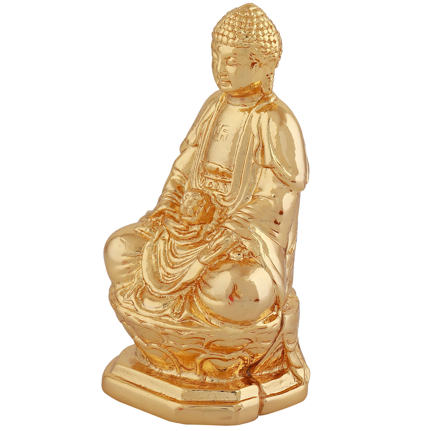 Estele Gold Plated Decorative Meditating Gautam Buddha Idol