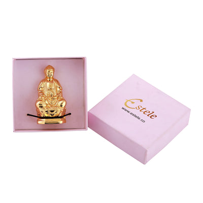 Estele Gold Plated Decorative Meditating Gautam Buddha Idol