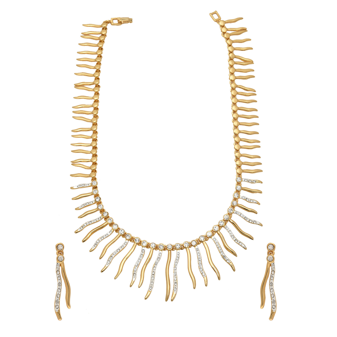 Stylish Gold and silver plated Dancing Light necklace