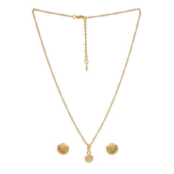 Modern Gold plated Atlantic bay shell Necklace