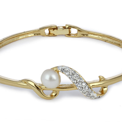 Estele pearl gold metallic bracelet for women