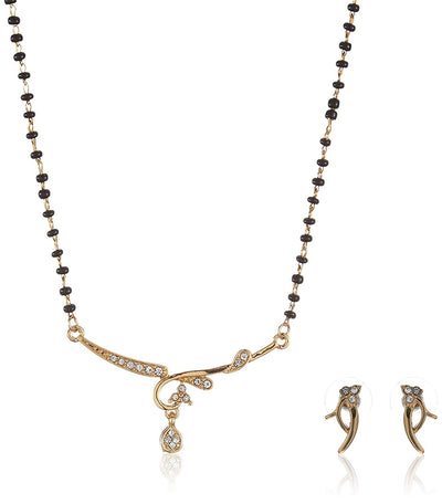 Estele 24 Kt Gold  Plated Bridge Mangalsutra Necklaces for women