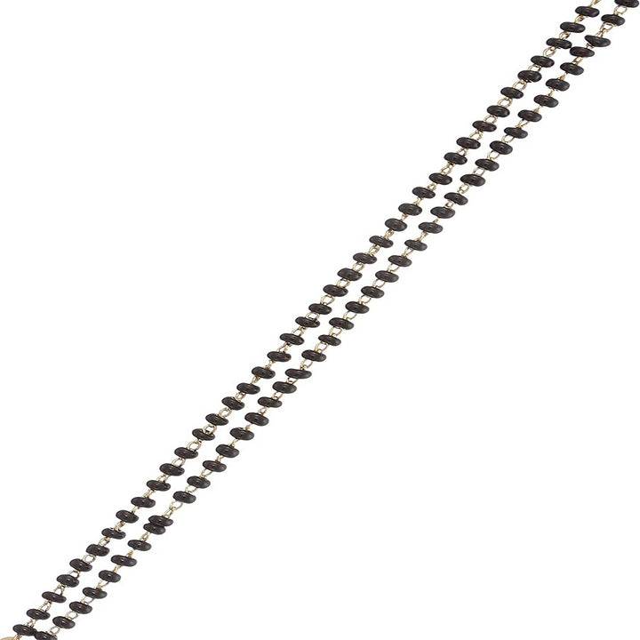 Estele 24 Kt Gold and Silver Plated Butterfly Double Line Mangalsutra Necklaces