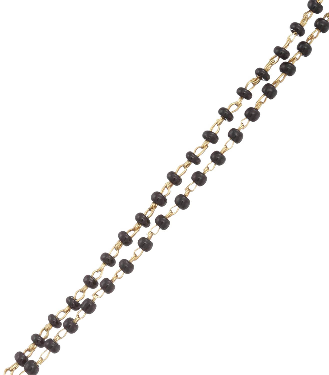 Estele 24 Kt Gold Plated Connected Twigs Double Line Mangalsutra Necklaces