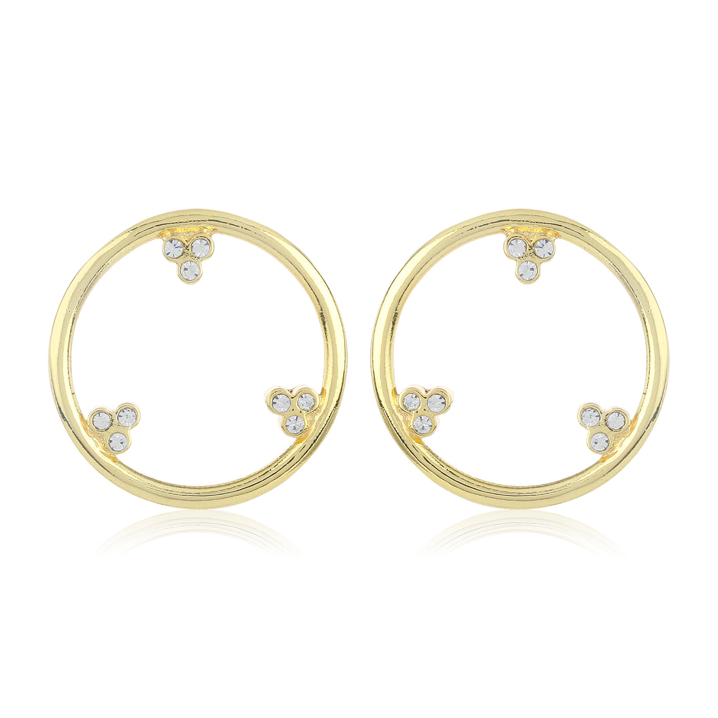 Gold And Diamond Earrings Combo