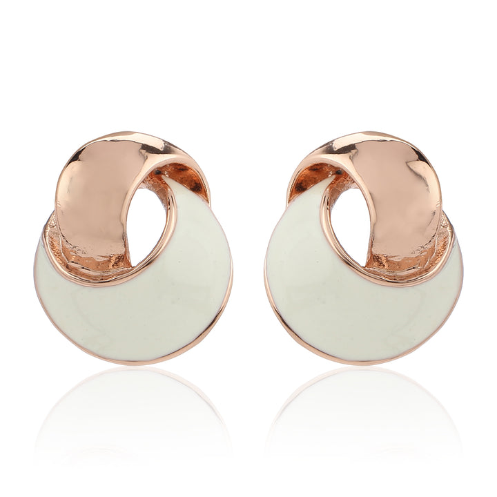 Charming Rose Gold & Enamel Earrings Combo