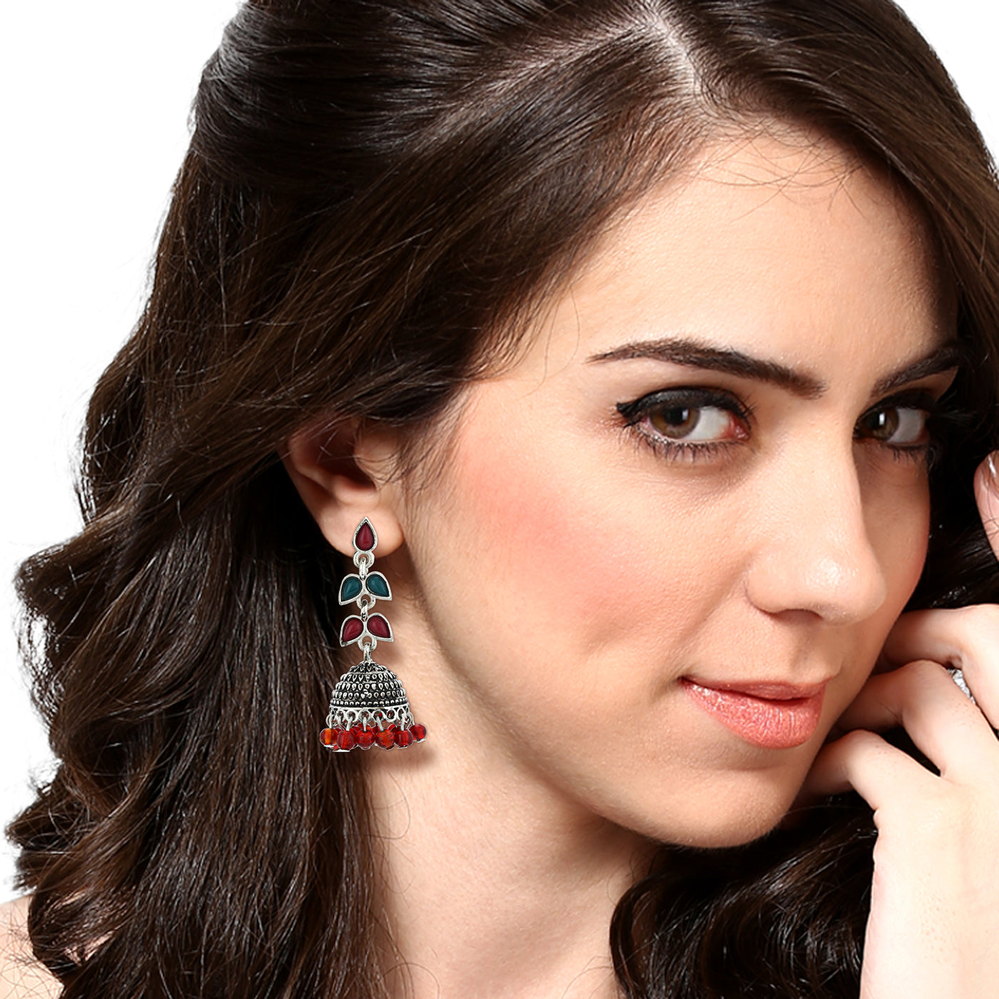 Oxidized Silver Earrings & Pendant Earrings Set
