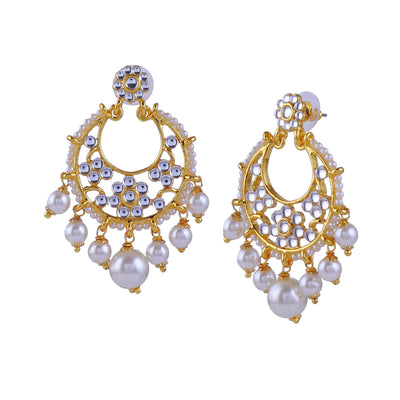 Kundan And Pearls Traditional Earring