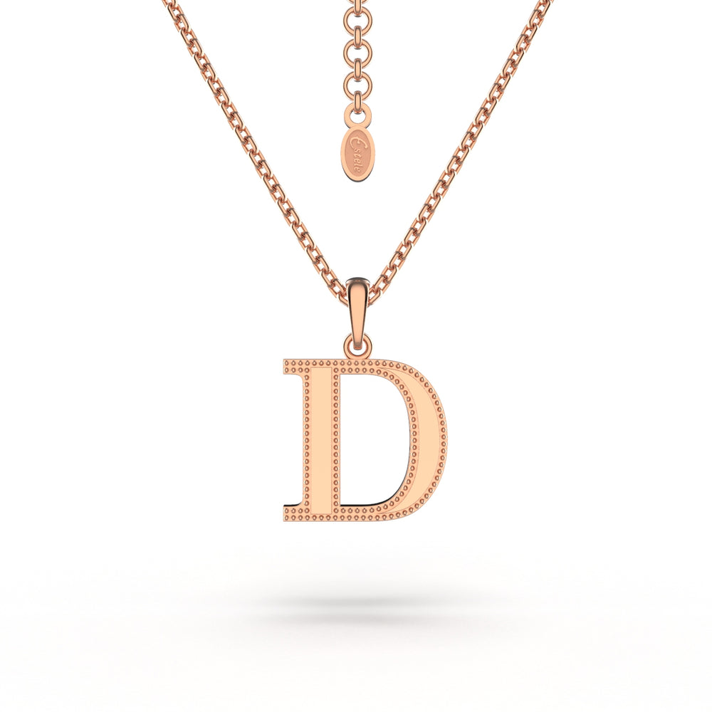 Estele Charm D Rosegold plated Pendant