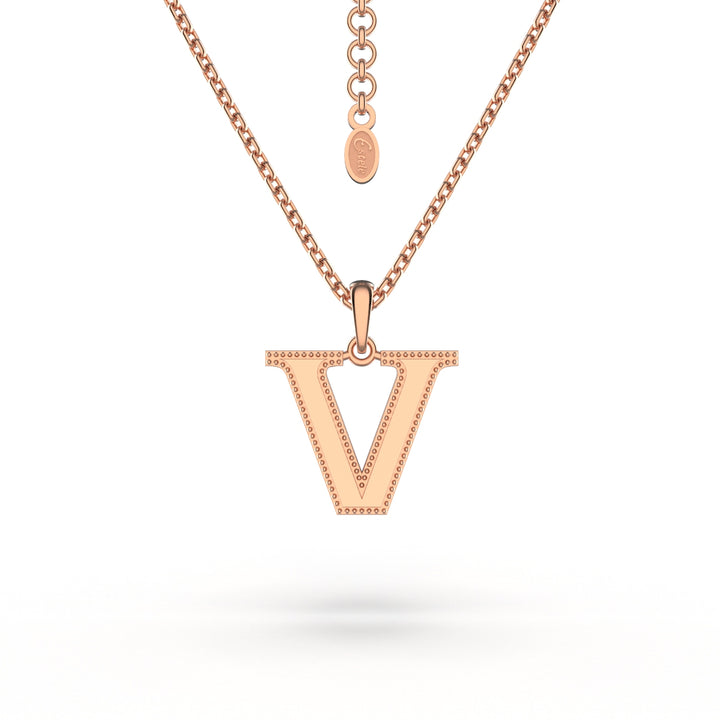 Estele - Charm "V" Rosegold plated Pendant
