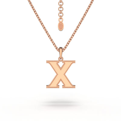 Estele - Charm "X" Rosegold plated Pendant