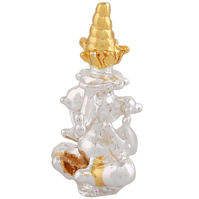 Estele Gold & Rhodium Plated Divine Ganesh Idol