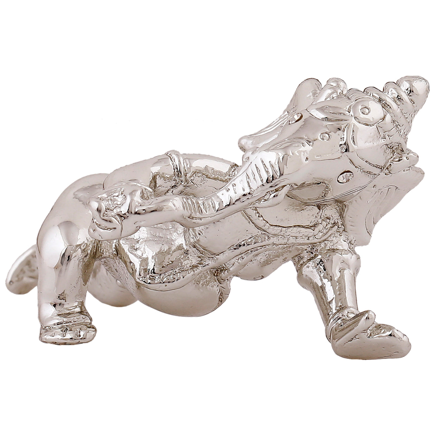 Estele Rhodium Plated Lord Ganesha Idol