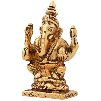 Estele Gold Plated Antique Divine Ganesh Idol