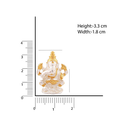 Estele Gold & Rhodium Plated Lord Ganesha Idol