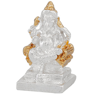 Estele Gold & Rhodium Plated Divine Ganesh Idol