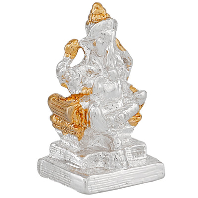 Estele Gold & Rhodium Plated Divine Ganesh Idol