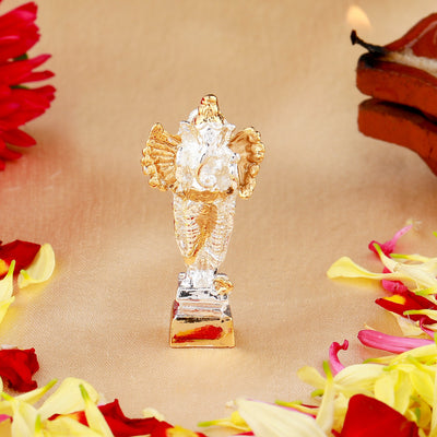Estele Gold & Rhodium Plated Spiritual Lord Ganesh Idol