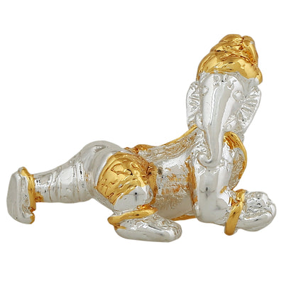 Estele Gold & Rhodium Plated Divine Ganesh Idol