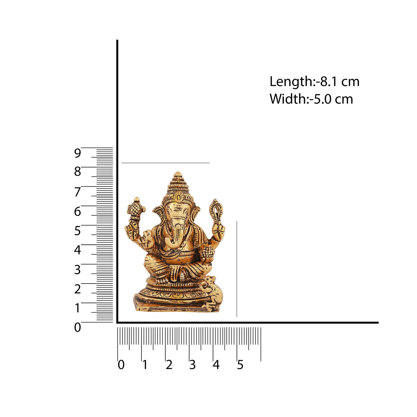 Estele Gold Plated Spiritual Ganesh Idol