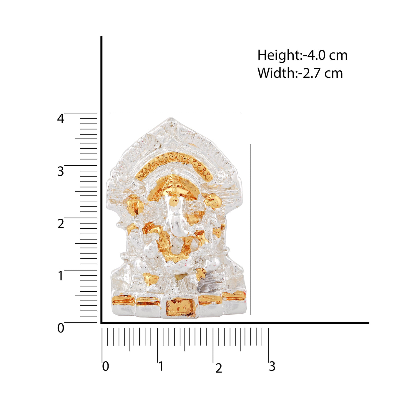 Estele Gold & Rhodium Plated Divine Ganesh Idol