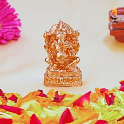 Estele Rose Gold Plated Lord Ganesha Idol