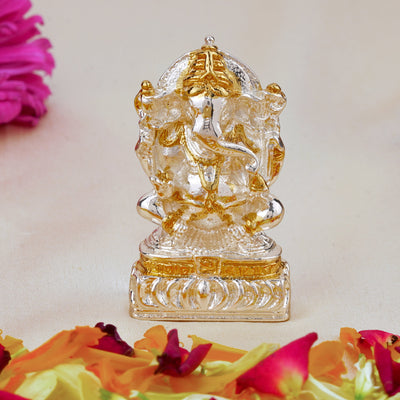 Estele Gold & Rhodium Plated Lord Ganesha Idol