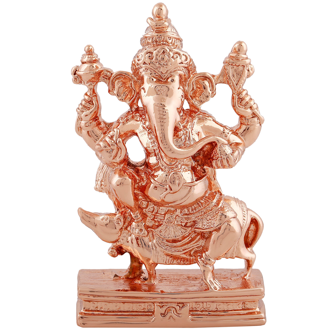 Estele Pink Gold Plated Lord Ganesha Idol