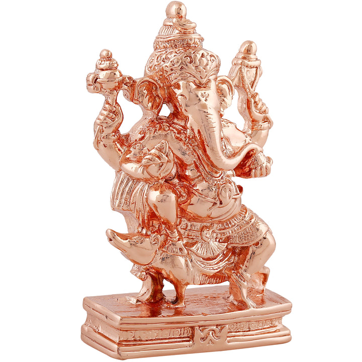 Estele Pink Gold Plated Lord Ganesha Idol