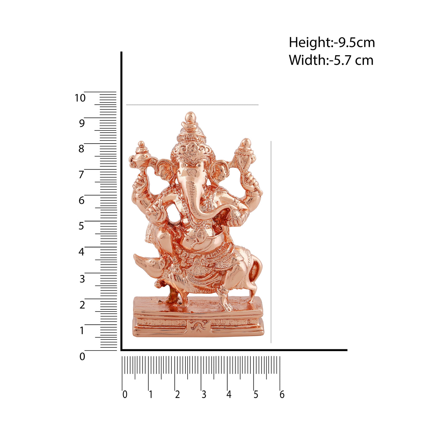 Estele Pink Gold Plated Lord Ganesha Idol