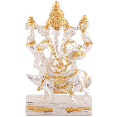 Estele Gold - Rhodium Plated Lord Ganesha Idol